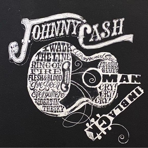 Authentic Signed Johnny Cash Graphic T Shirt - Picture 4 of 7